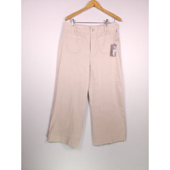 Habitat Clothes to Live In Oatmeal Wide Leg Pants – Size 14, NWT - Picture 1 of 15